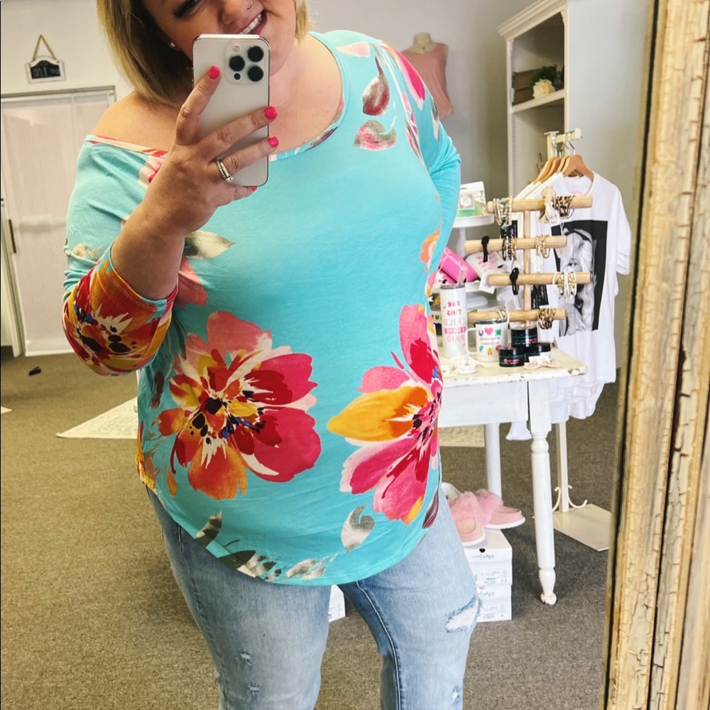 Floral one shoulder Top